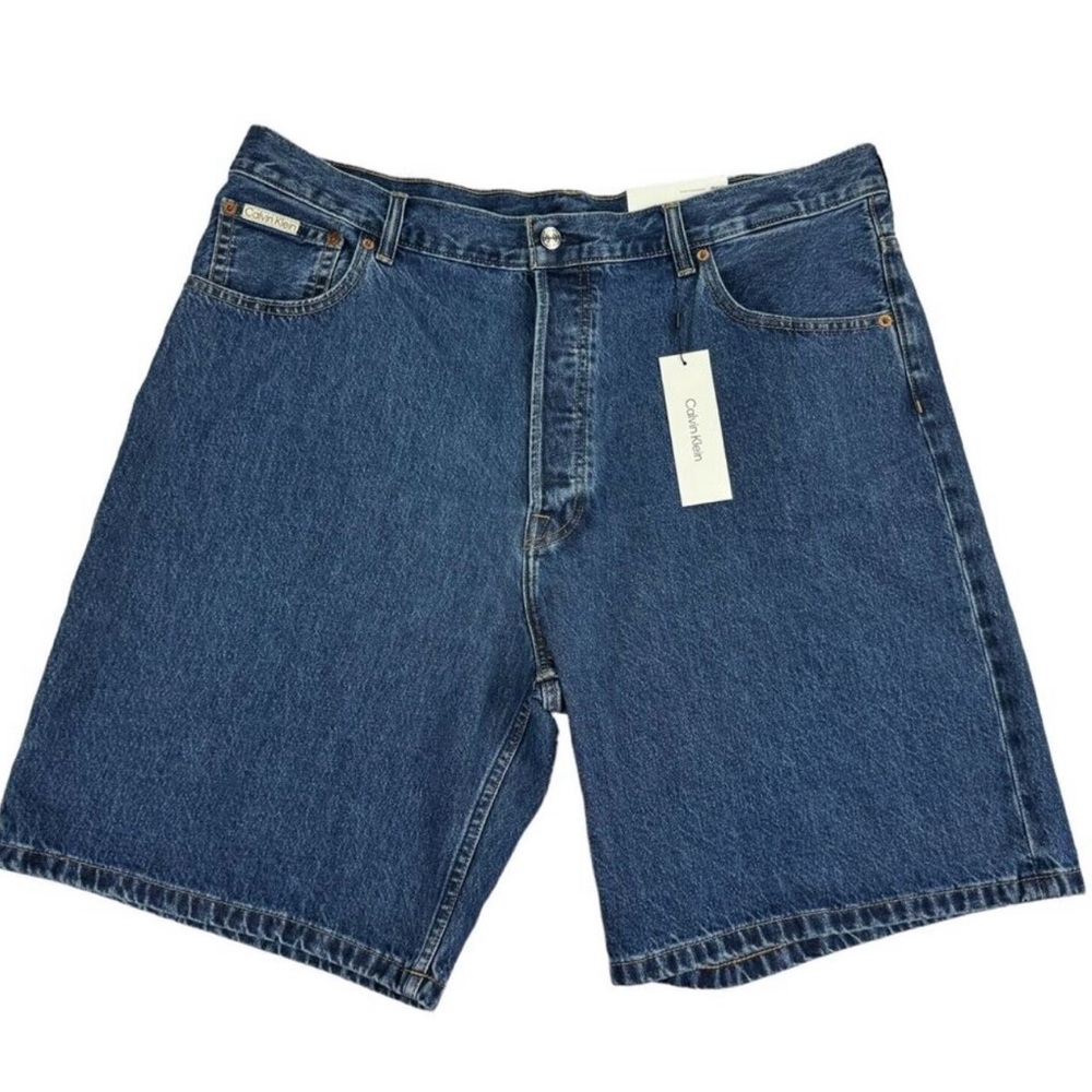 Calvin Klein Blue Jean Shorts Classic Style